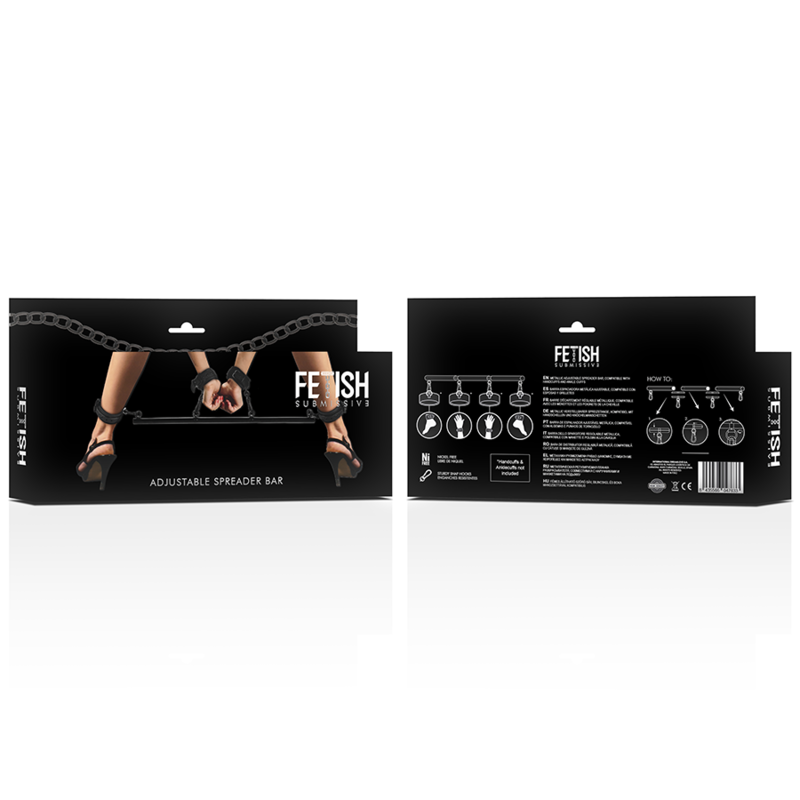 FETISH SUBMISSIVE BONDAGE - BARRE SÉPARATEUR RÉGLABLE 4 PIÈCES – Image 7