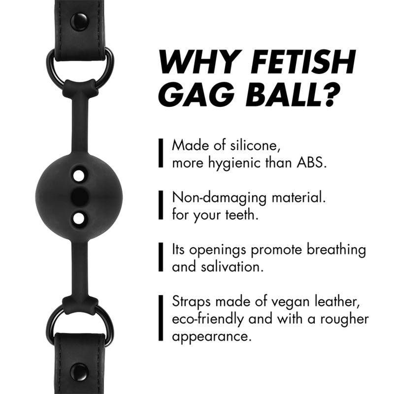 FETISH SUBMISSIVE BONDAGE - BÂILLON À BOULE EN SILICONE RESPIRANT – Image 4