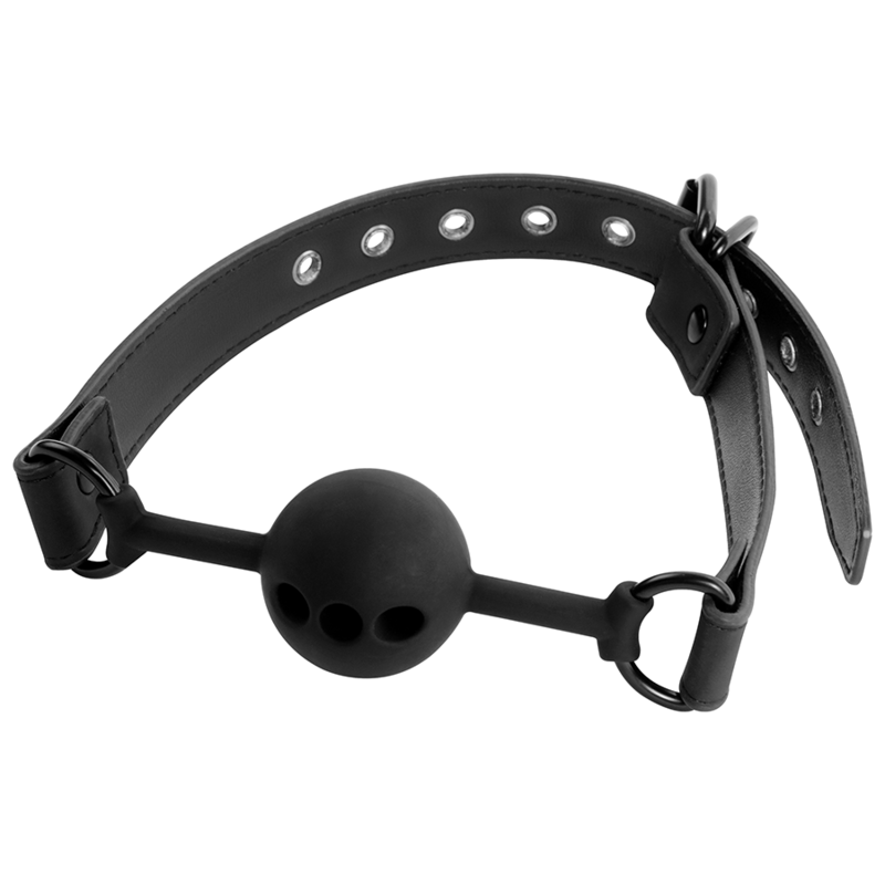 FETISH SUBMISSIVE BONDAGE - BÂILLON À BOULE EN SILICONE RESPIRANT – Image 3