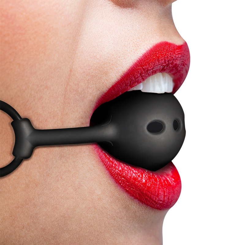 FETISH SUBMISSIVE BONDAGE - BÂILLON À BOULE EN SILICONE RESPIRANT – Image 2
