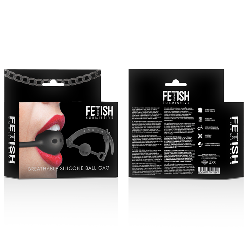 FETISH SUBMISSIVE BONDAGE - BÂILLON À BOULE EN SILICONE RESPIRANT – Image 7