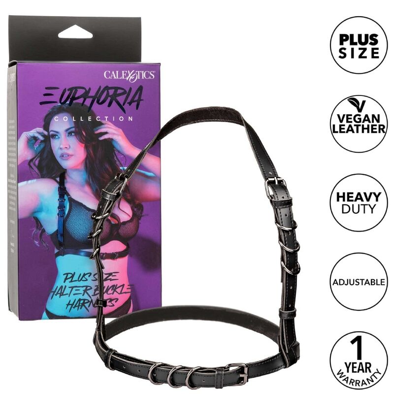 CALEXOTICS - EUPHORIA HARNAIS BOUCLE LICOL TAILLE PLUS NOIR – Image 3