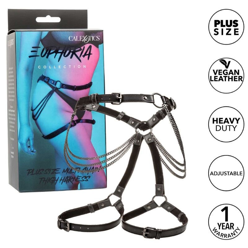 CALEXOTICS - EUPHORIA HARNAIS DE CUISSES MULTI CHAÎNES TAILLE PLUS – Image 4