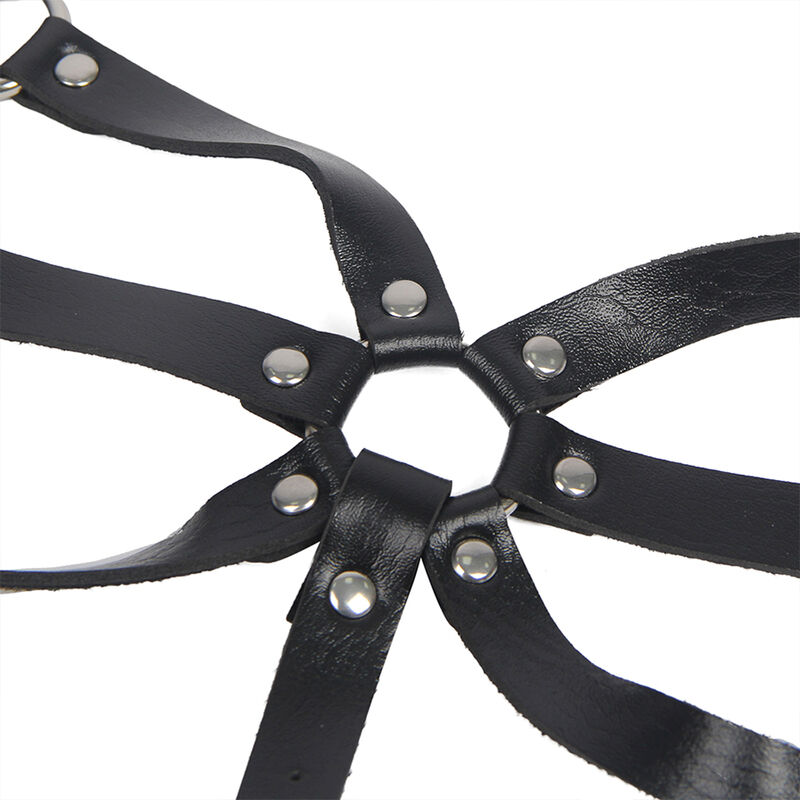SUBBLIME - HARNAIS CORPS SANGLES AJUSTABLES CUIR NOIR TAILLE UNIQUE – Image 6