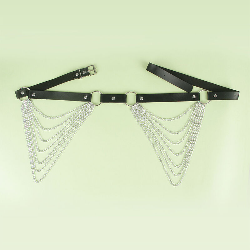 SUBBLIME - CHAÎNE CUIR CEINTURE NOIRE TAILLE UNIQUE – Image 4