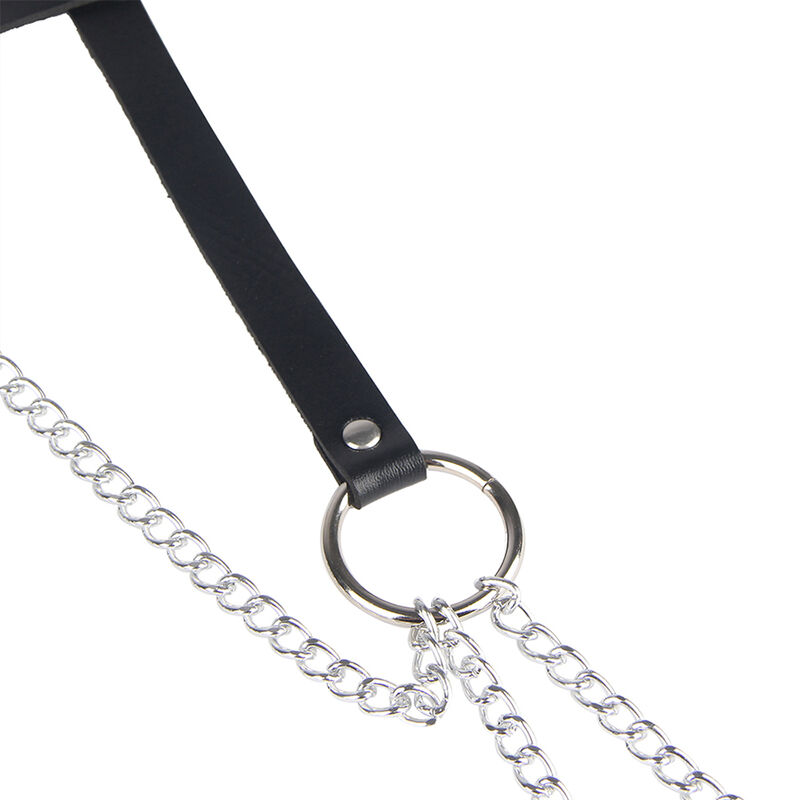 SUBBLIME - CHAINE BAGUE CUIR CEINTURE NOIR TAILLE UNIQUE – Image 5