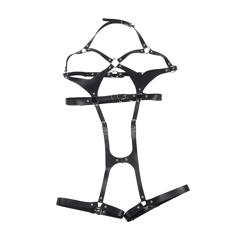SUBBLIME - HARNAIS COMPLET AVEC BOUCLES EN CUIR NOIR TAILLE UNIQUE – Image 4