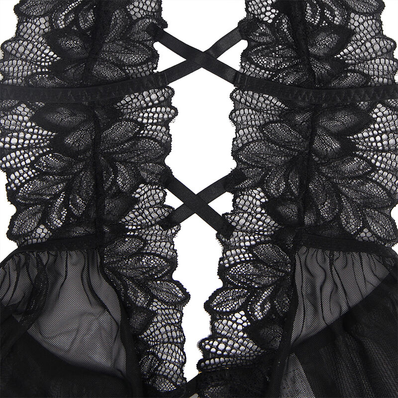 SUBBLIME - TEDDY HALTER NECK DOS NU DENTELLE NOIR L/XL – Image 7