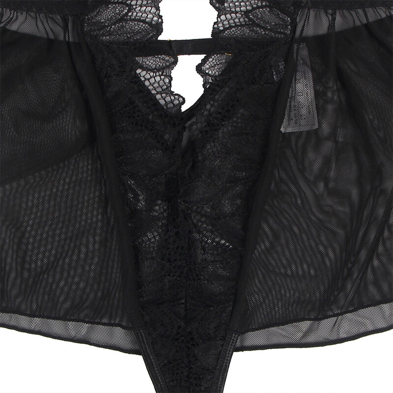 SUBBLIME - TEDDY HALTER NECK DOS NU DENTELLE NOIR L/XL – Image 9