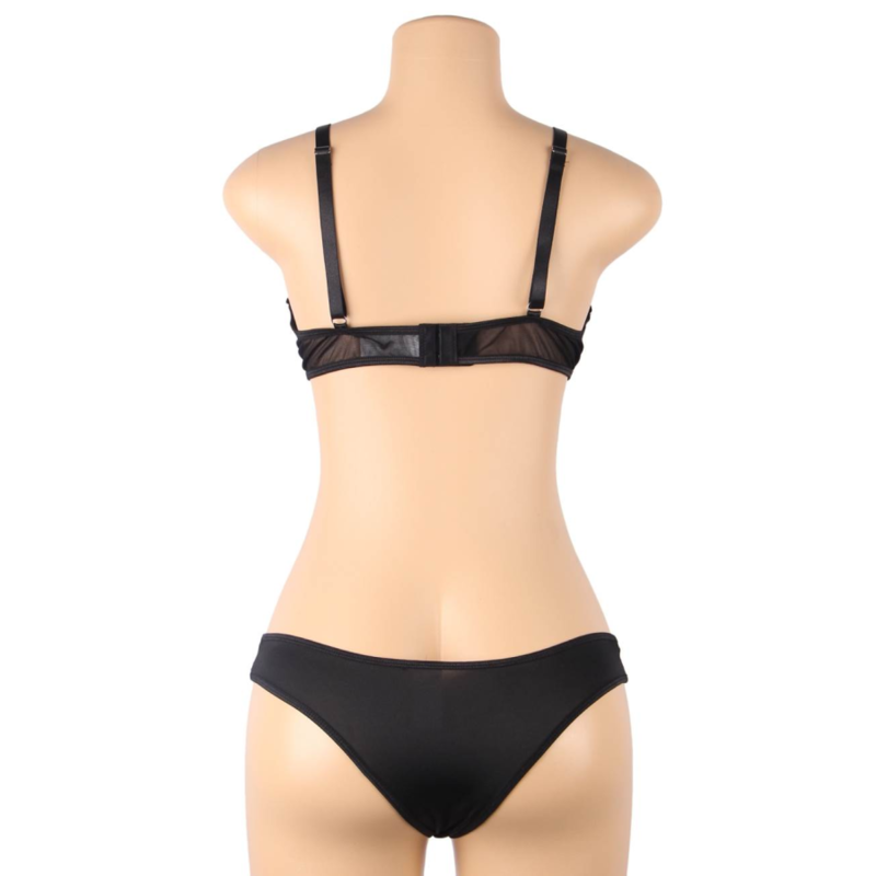 SUBBLIME - ENSEMBLE DEUX PIÈCES DE SOUTIEN-GORGE TRANSPARENT ET BANDES S/M – Image 8