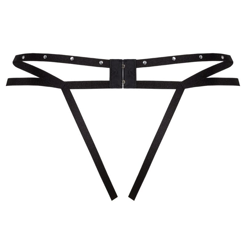 LIVCO CORSETTI FASHION - STRING NOMADE SANS CROTCHLESS NOIR – Image 4