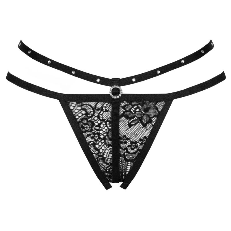 LIVCO CORSETTI FASHION - STRING NOMADE SANS CROTCHLESS NOIR – Image 3