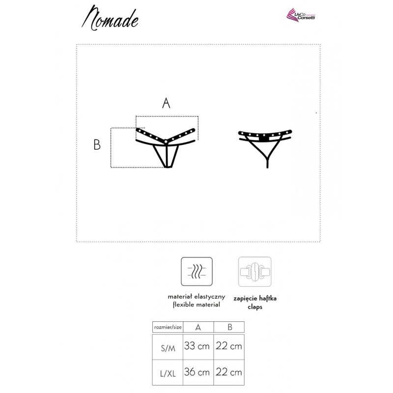 LIVCO CORSETTI FASHION - STRING NOMADE SANS CROTCHLESS NOIR – Image 7