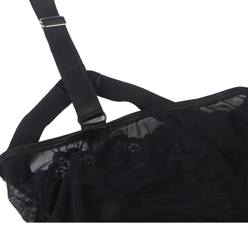 SUBBLIME - TEDDY AVEC JARRETIÈRE DÉTAIL POITRINE NOIR L/XL – Image 9