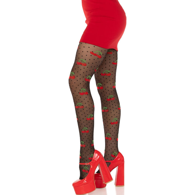 LEG AVENUE - BAS TAUPES CERISE NOIRE – Image 3