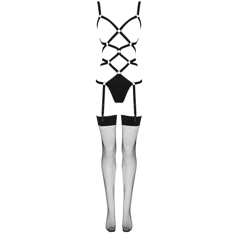 LIVCO CORSETTI FASHION - THIARA LC 20213 ENSEMBLE CORPS + BAS NOIR S/M – Image 6