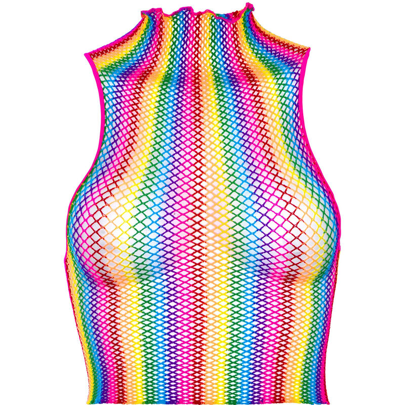 LEG AVENUE - HAUT EN FILET MULTICOLORE – Image 3