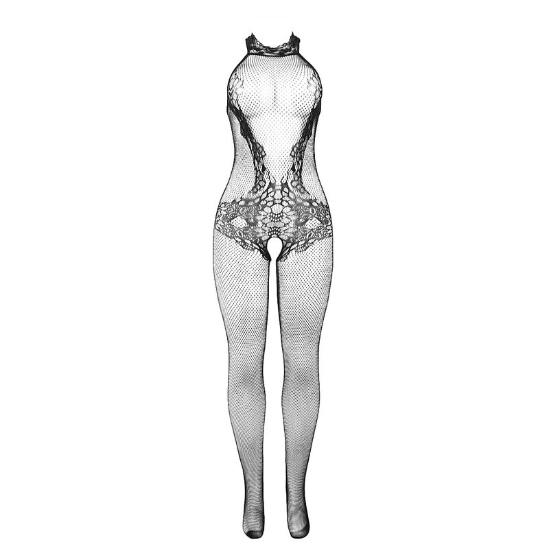 SUBBLIME - 951801 BODYSTOCKING RÉSILLE ET DENTELLE SANS FOURREAU COL MONTANT NOIR TAILLE UNIQUE – Image 5