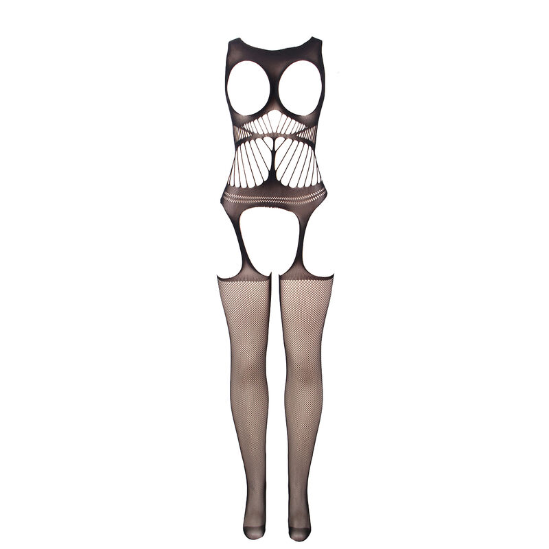 SUBBLIME - 951900 BODYSTOCKING RÉSILLE SANS FOURRURE AVEC COQUE ET ÉPAULES OUVERTES NOIR TAILLE UNIQUE – Image 3