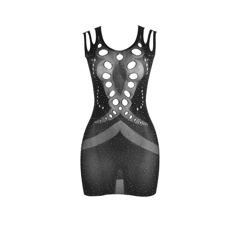 SUBBLIME - 952198 ROBE RESILLE AVEC DIAMANTS BRILLANTS NOIR TAILLE UNIQUE – Image 6