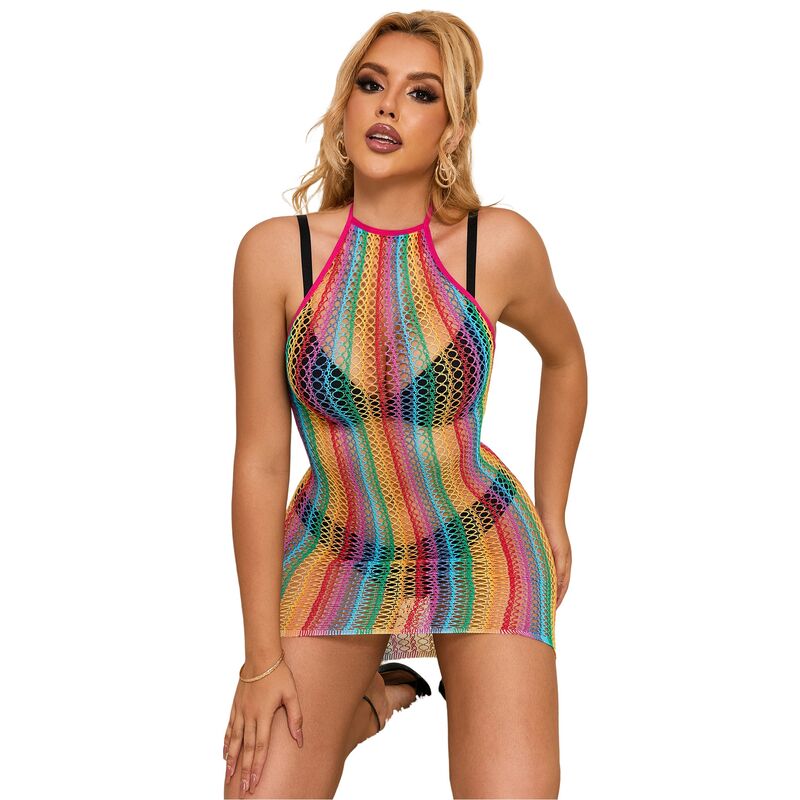 SUBBLIME - 952341 ROBE RÉSEILLE ARC-EN-CIEL TAILLE UNIQUE – Image 3