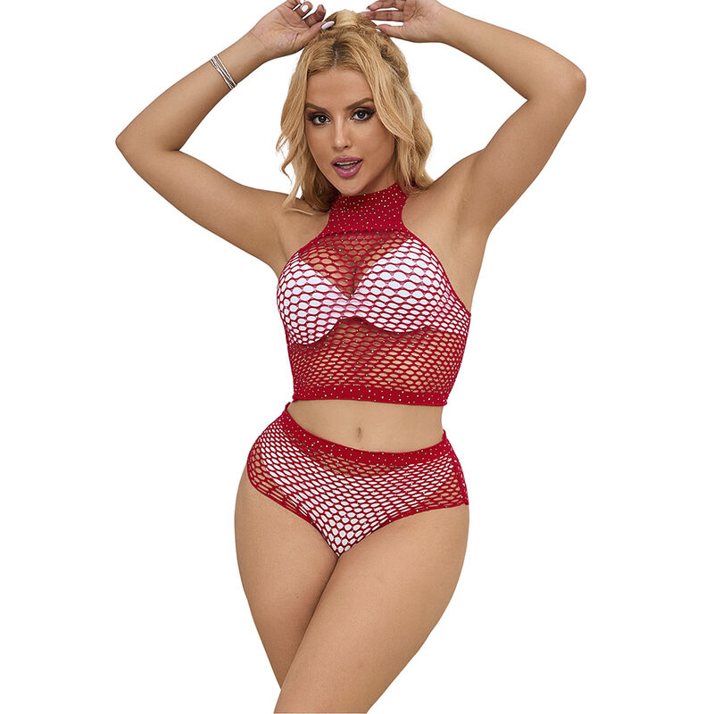SUBBLIME - 952402 ENSEMBLE RESILLE AVEC LOSANGES ROSES TAILLE UNIQUE – Image 4