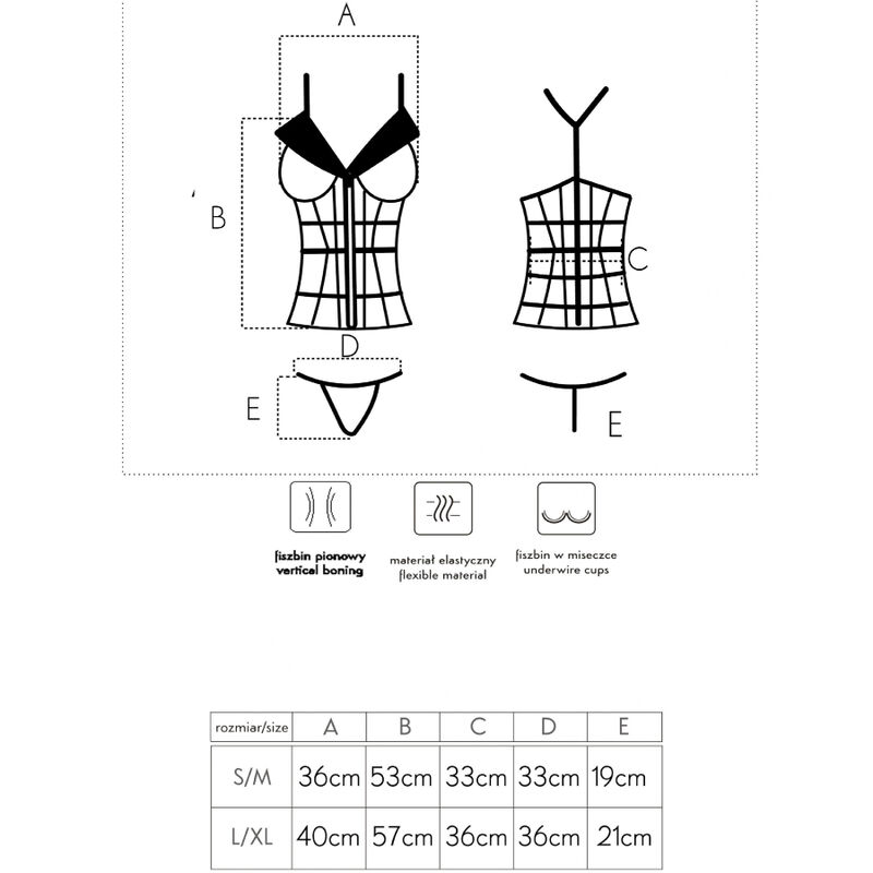 LIVCO CORSETTI FASHION - LAURA LC 20215 CORSET + STRING S/M – Image 6