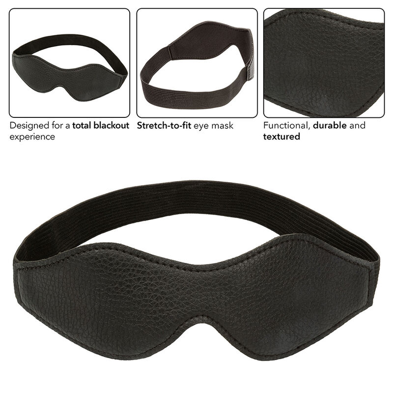 CALEXOTICS - NOCTURNAL MASQUE POUR LES YEUX EN CUIR PVC NOIR – Image 4