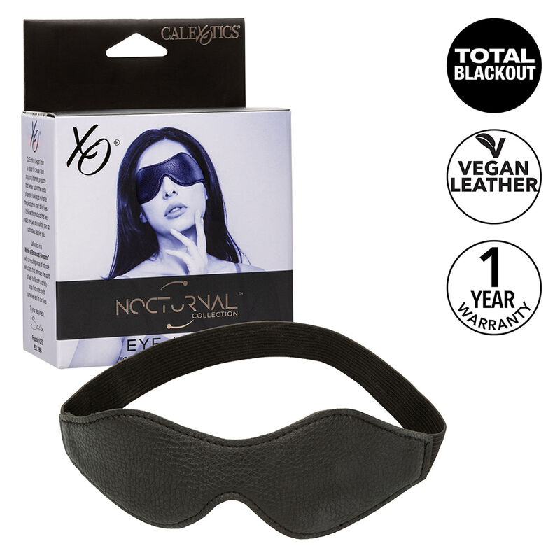 CALEXOTICS - NOCTURNAL MASQUE POUR LES YEUX EN CUIR PVC NOIR – Image 2