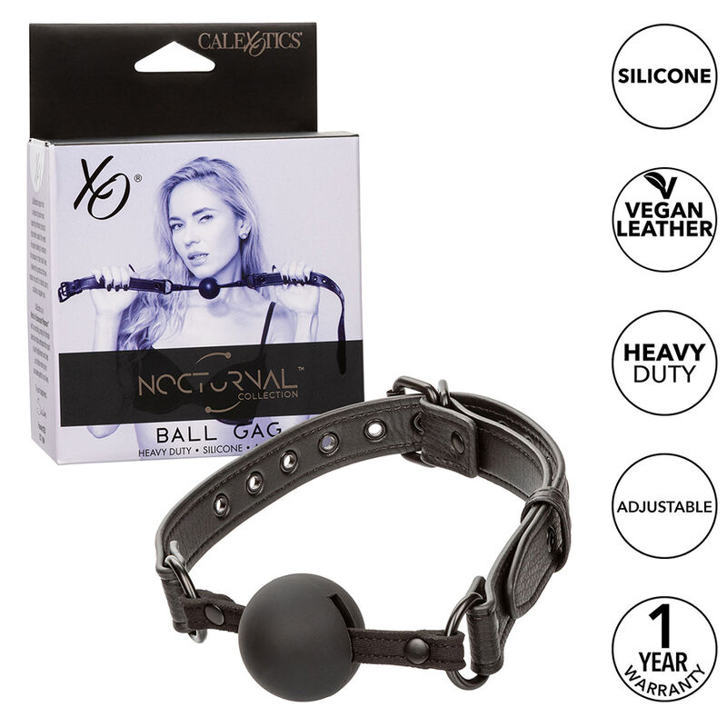 CALEXOTICS - NOCTURNAL BÂILLON À BOULE EN SILICONE NOIR – Image 2