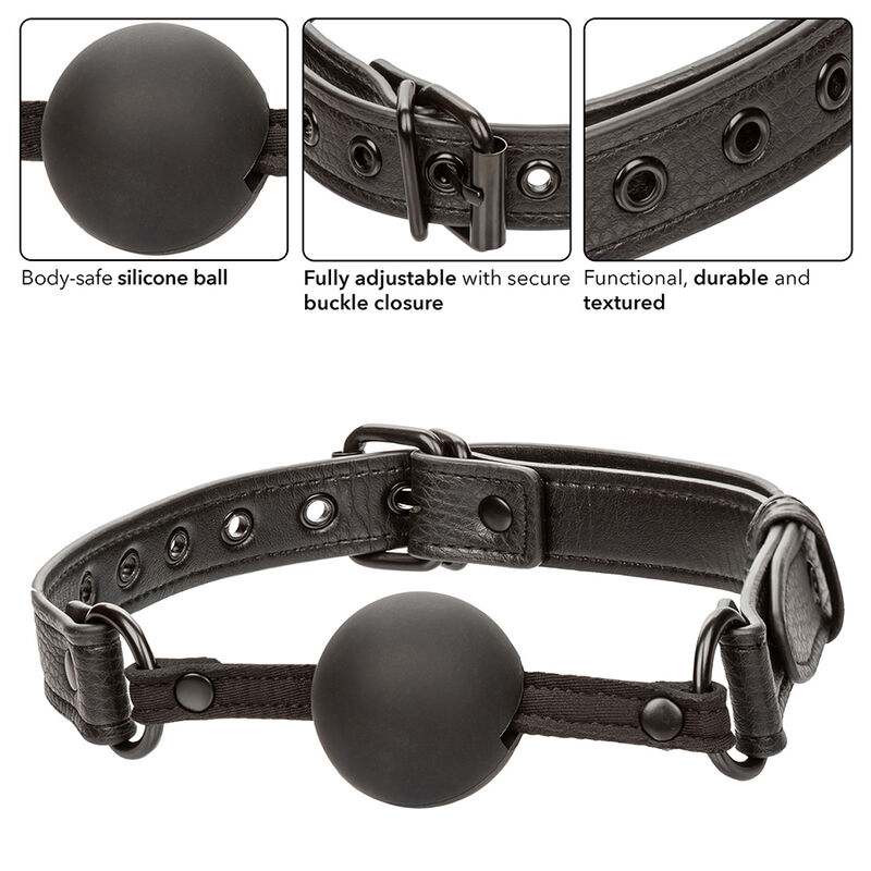 CALEXOTICS - NOCTURNAL BÂILLON À BOULE EN SILICONE NOIR – Image 4