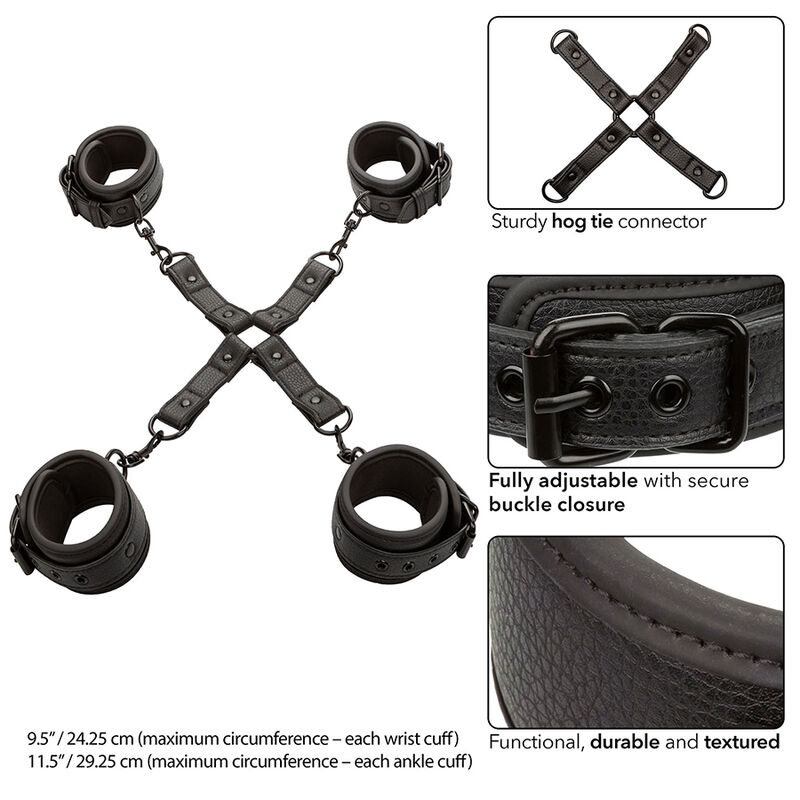 CALEXOTICS - NOCTURNAL CONNECTEUR TIE HOG CUERO AJUSTABLE NOIR – Image 4