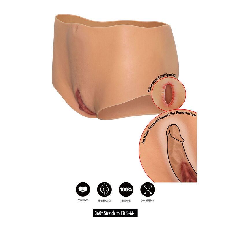 HIDDEN DESIRE - ALTER EGO VAGIN OUVERT ET CUL SLIP TAILLE MOYENNE CHAIR – Image 6