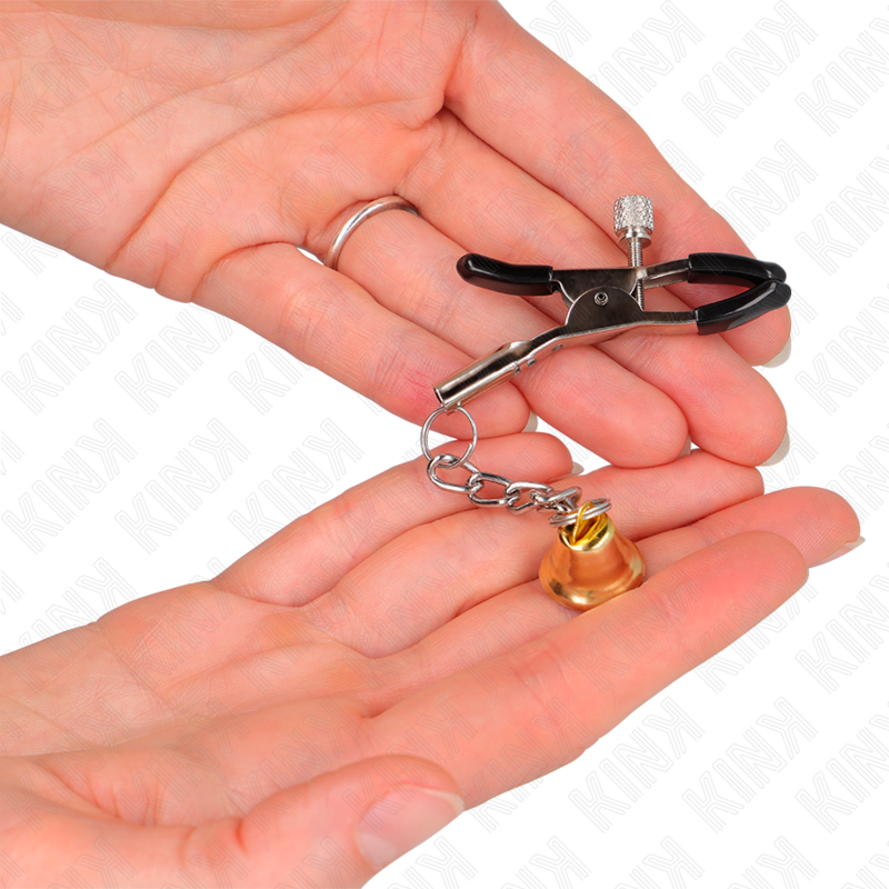 KINK - PINCES À TÉLÉMON PENDENTIF CLOCHE OR 6 CM – Image 3