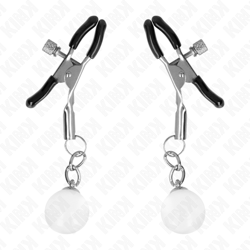 KINK - PINCES À METON BILLES DE VERRE ARGENT 6 CM – Image 2