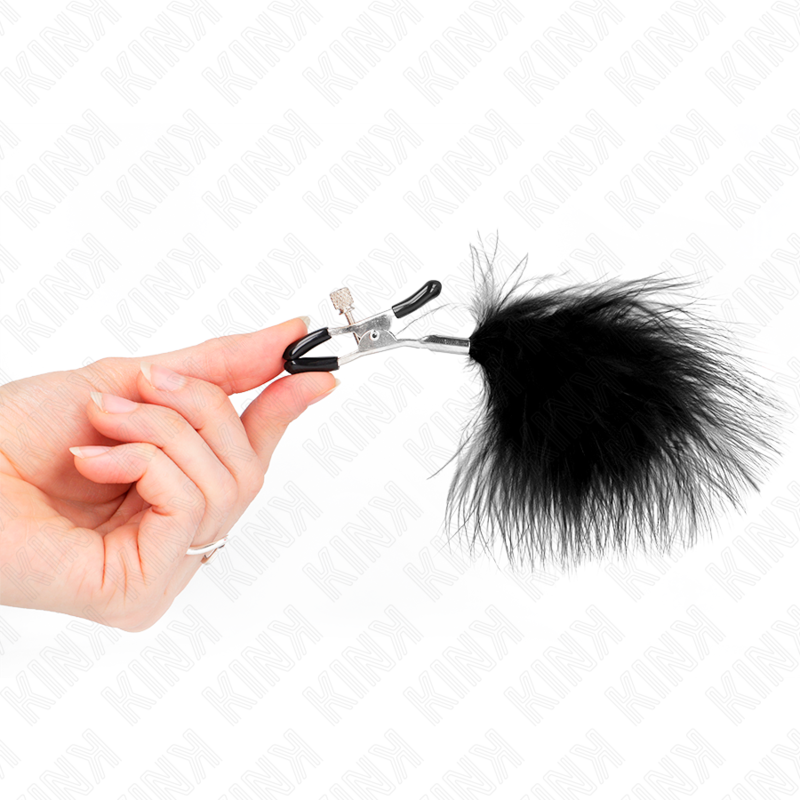 KINK - PINCE À METON PLUME NOIR 7 CM – Image 3