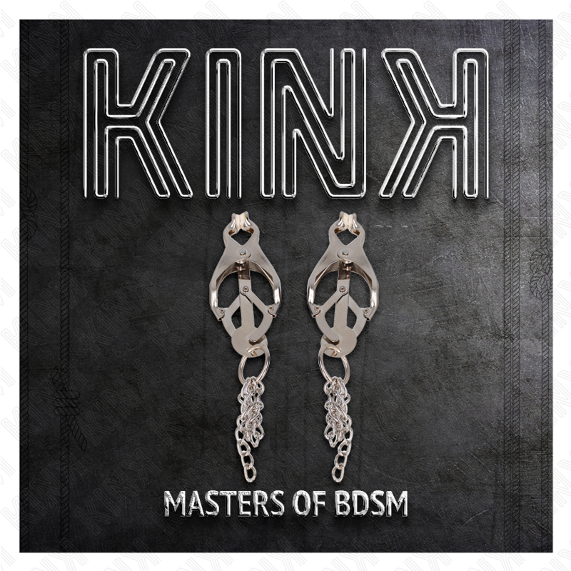 KINK - PINCES À METELLES TRÈFLE JAPONAIS AVEC PETITES CHAÎNES ARGENT – Image 5