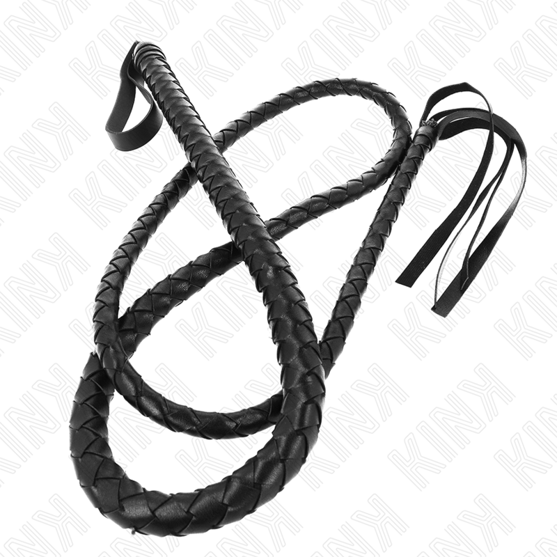 KINK - FOUET LONG SERPENT NOIR 210 CM – Image 3