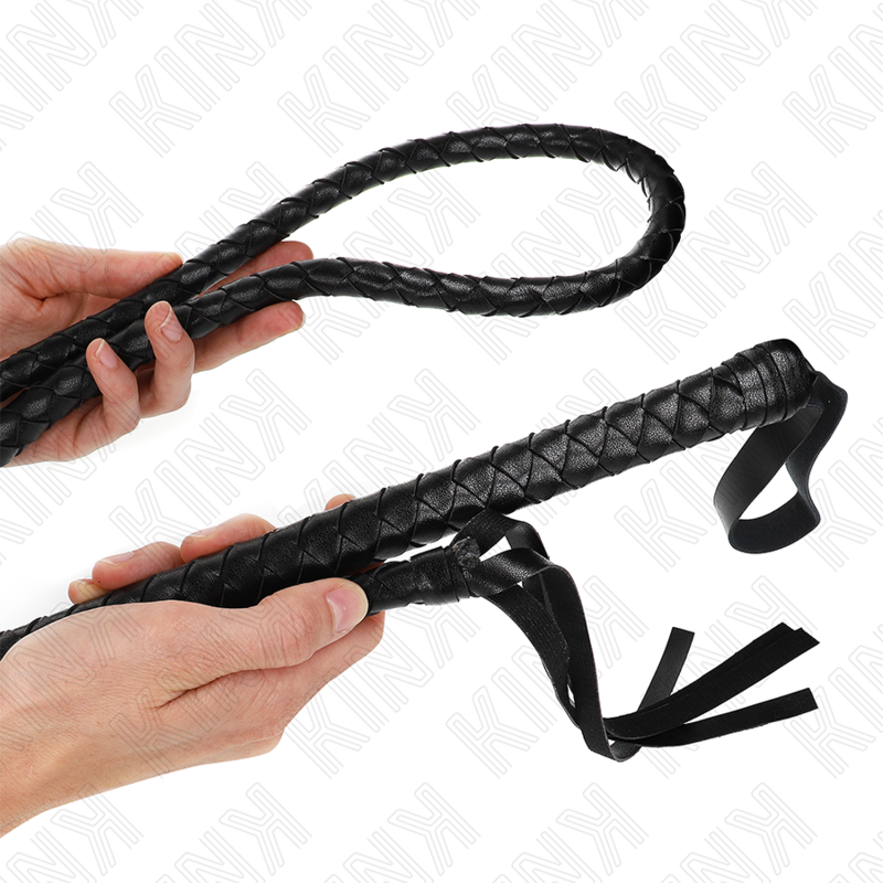 KINK - FOUET LONG SERPENT NOIR 210 CM – Image 2