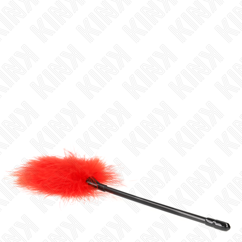 KINK - PLUMES TICKLE ROUGES UTILISÉES POUR LE KIT BONDAGE 27 CM – Image 4