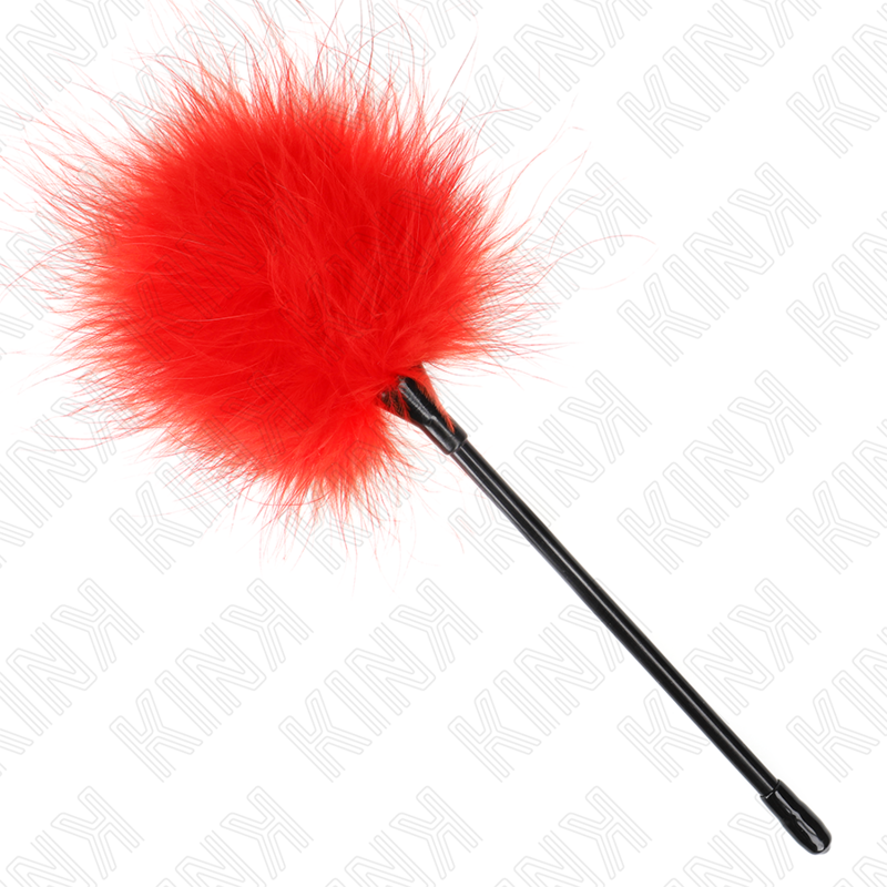 KINK - PLUMES TICKLE ROUGES UTILISÉES POUR LE KIT BONDAGE 27 CM – Image 2