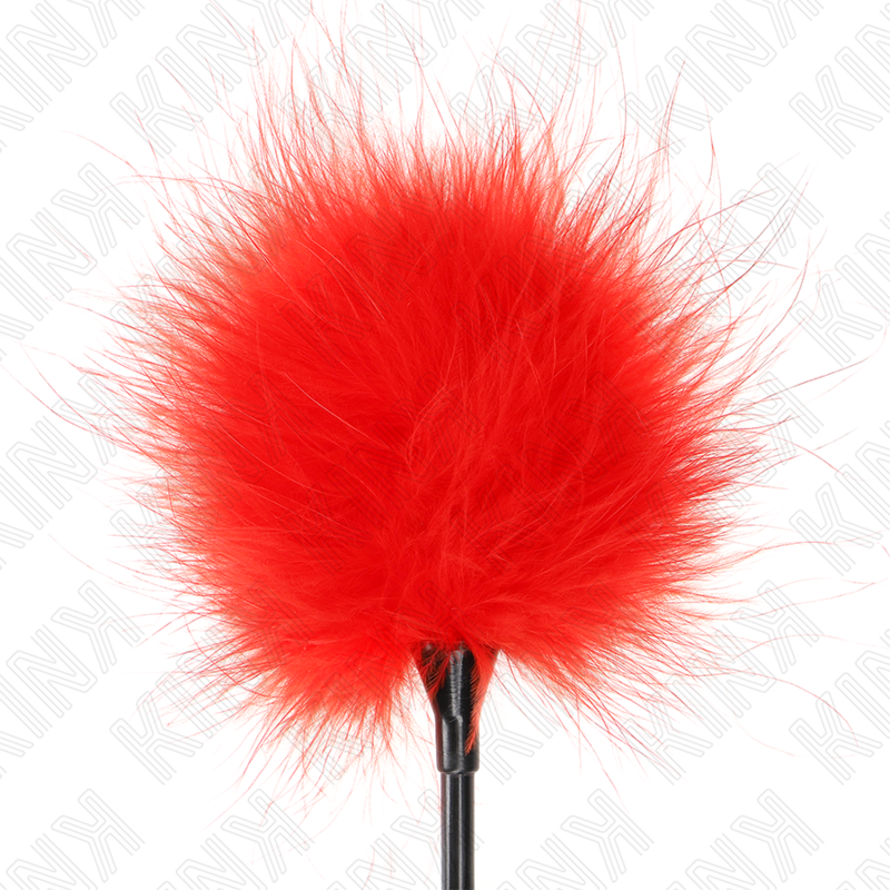 KINK - PLUMES TICKLE ROUGES UTILISÉES POUR LE KIT BONDAGE 27 CM – Image 3