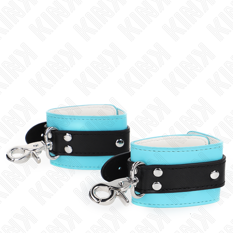 KINK - APPUI-POIGNETS VERROUILLABLES PREMIUM NOIR / BLEU RÉGLABLE 21-28 CM X 5,5 CM – Image 3