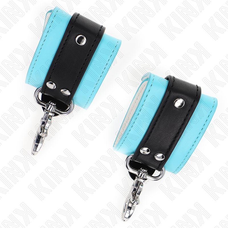 KINK - APPUI-POIGNETS VERROUILLABLES PREMIUM NOIR / BLEU RÉGLABLE 21-28 CM X 5,5 CM – Image 4