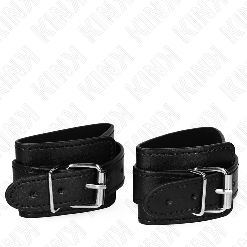 KINK - APPAREILS-POIGNETS VERROUILLABLES DUNGEON NOIR AJUSTABLES 21-28 CM X 5,5 CM – Image 2