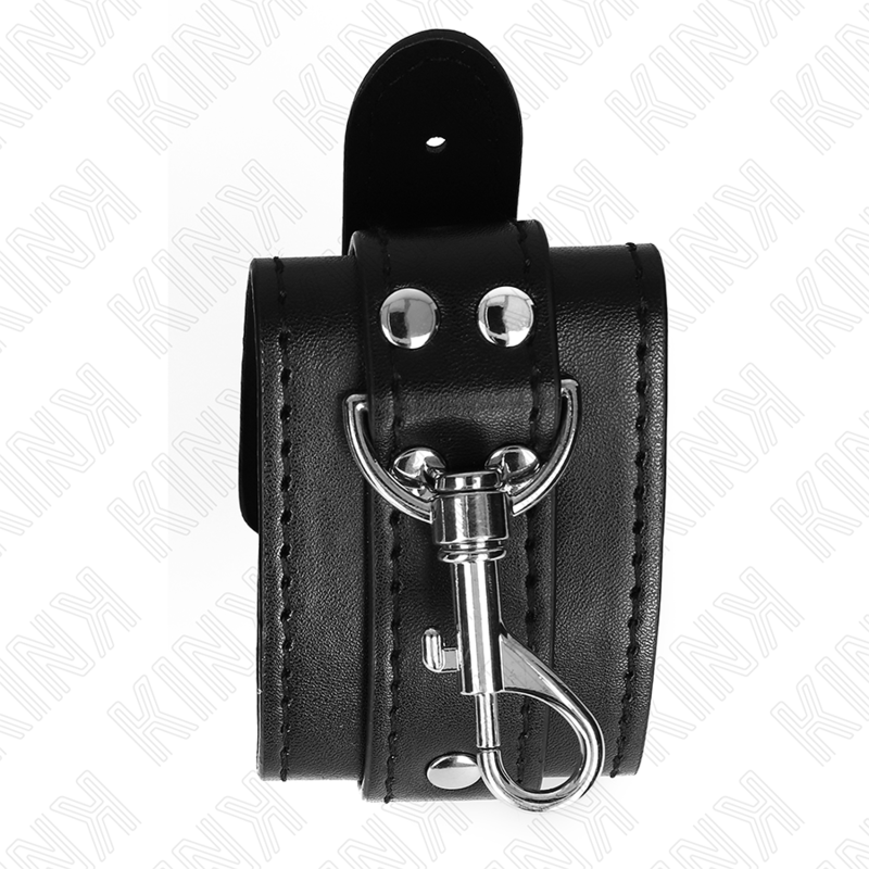 KINK - APPAREILS-POIGNETS VERROUILLABLES DUNGEON NOIR AJUSTABLES 21-28 CM X 5,5 CM – Image 3