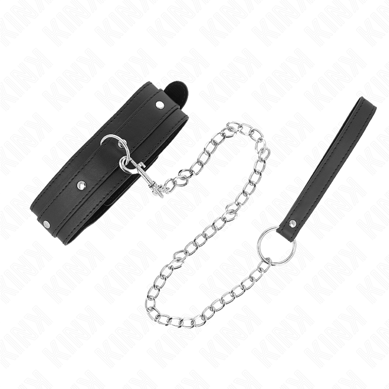 KINK - COLLIER AVEC LAISSE 65 CM 1 ANNEAU RÉGLABLE 38-49 CM X 5 CM – Image 2