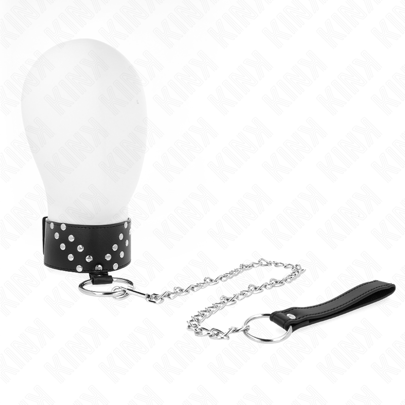 KINK - COLLIER AVEC CEINTURE 65 CM AVEC RIVET V RÉGLABLE 36-43 CM X 5 CM – Image 2
