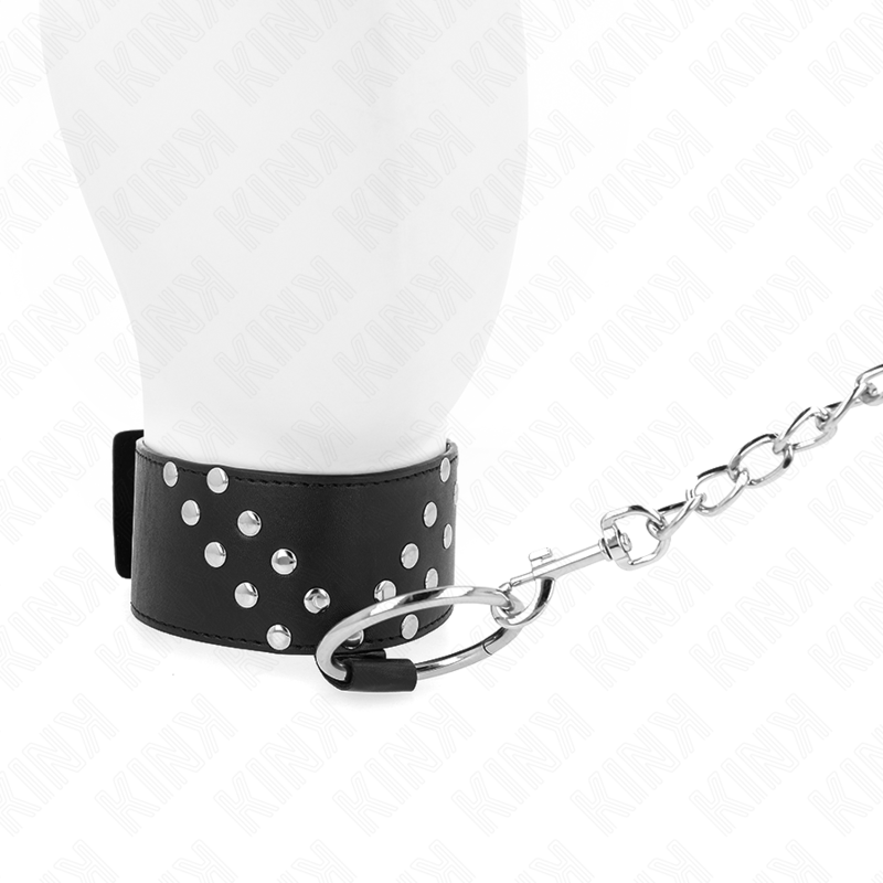 KINK - COLLIER AVEC CEINTURE 65 CM AVEC RIVET V RÉGLABLE 36-43 CM X 5 CM – Image 5
