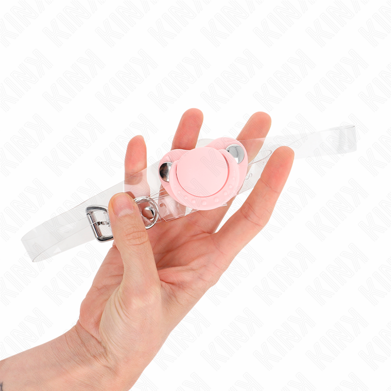 KINK - GAG EN FORME DE SUCETTE ROSE 5,5 x 4 CM AJUSTABLE 43-60 CM – Image 3